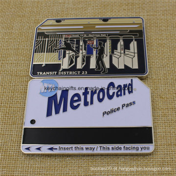 Hot Sale Us Nypd Moeda De Cartão De Metro Com Esmalte Macio